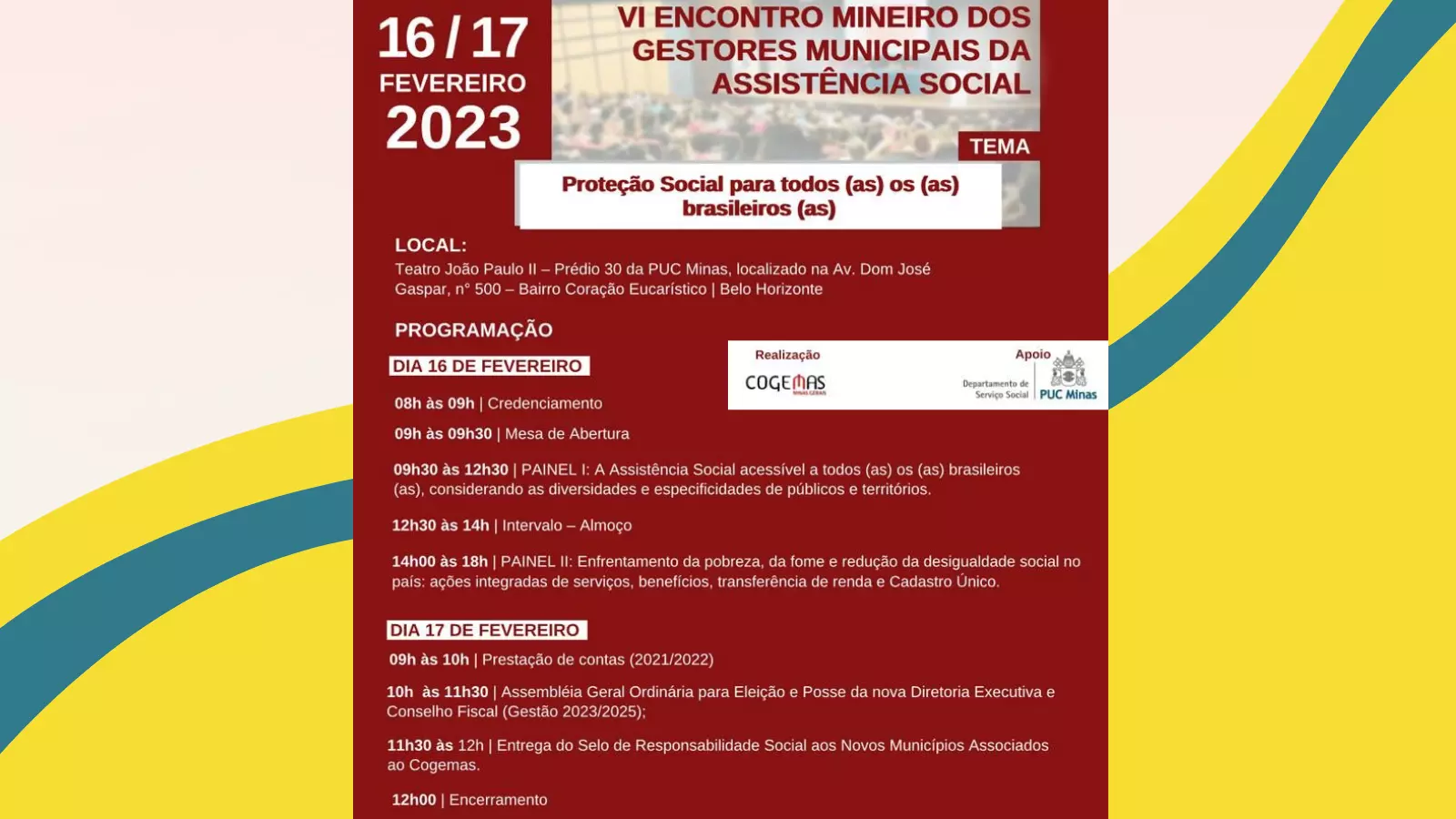 VI Encontro Mineiro dos Gestores Municipais da Assistência Social